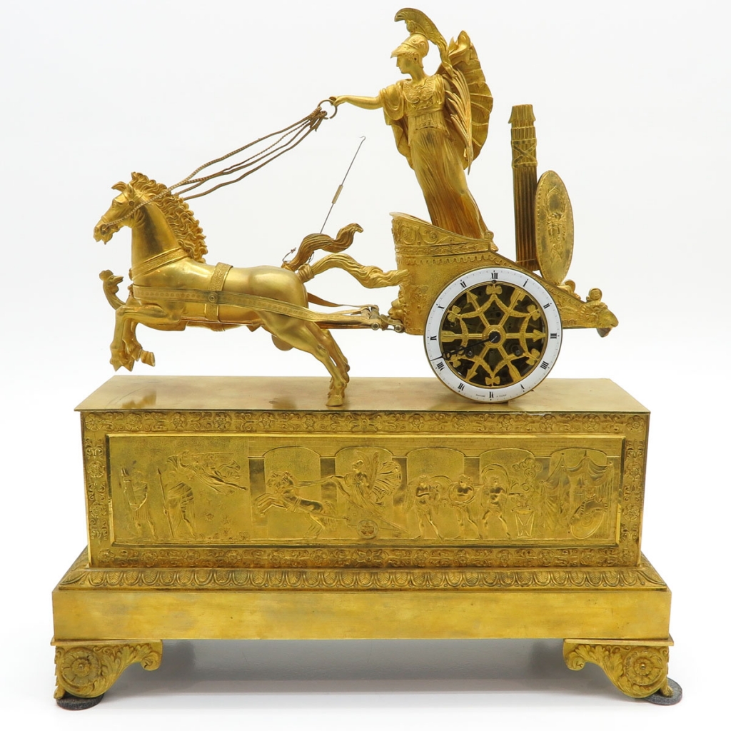 French Ormolu Empire Clock